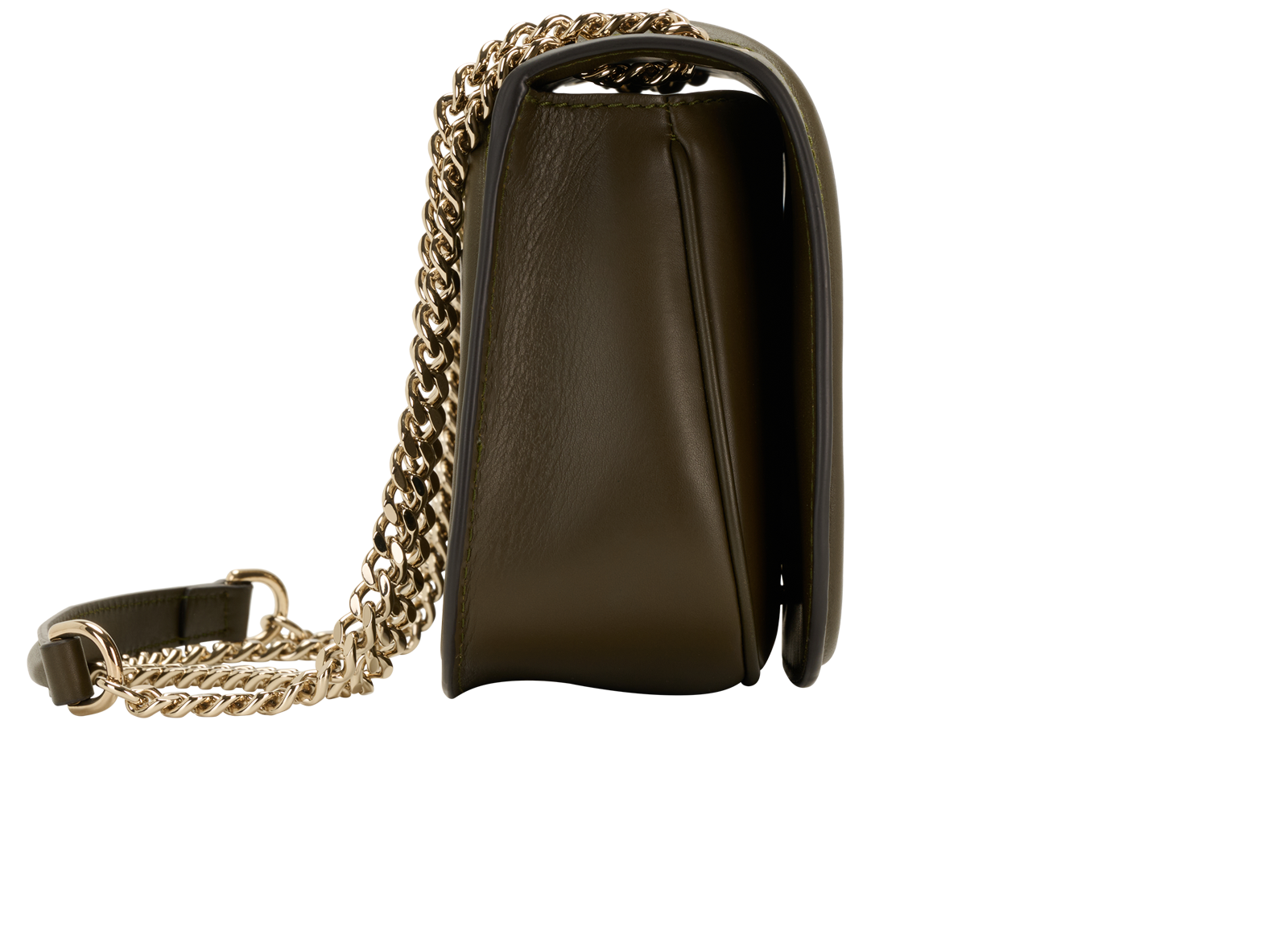 Medium Blondie, &pound;1,200, Handbags, Khaki, Leather/Suede, Side view